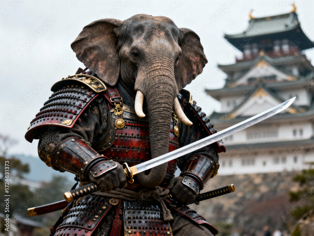 Fototapeta premium elephant warrior