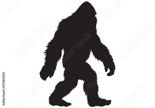 Bigfoot Sasquatch Yeti Silhouette Walking Mythical Creature Legend