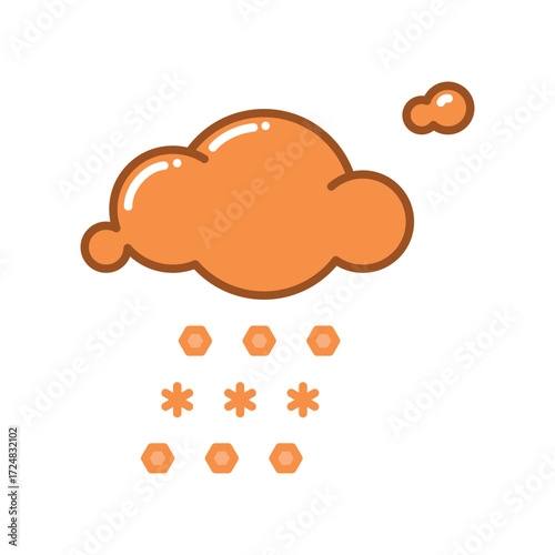 hail icon vector design template elegant style