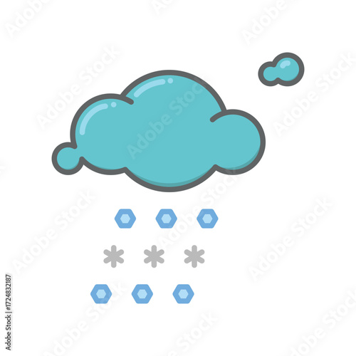 hail icon vector design template elegant style