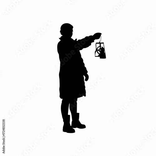 Silhouette of lab technician sealing blood samples in biohazard bag isolated on white background