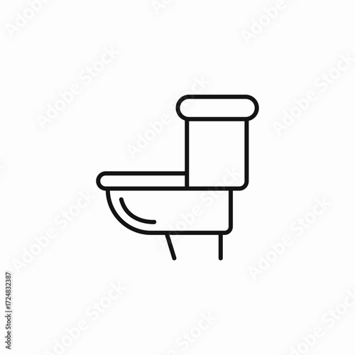 ceramic toilet bowl icon sign vector
