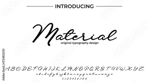 Material - Elegant Script Font for Smooth Handwritten Design and Creative Typography