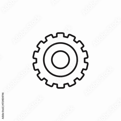 mechanical gear cogwheel icon sign vector