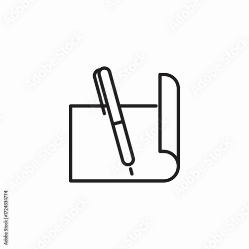paper pen writing icon sign vector