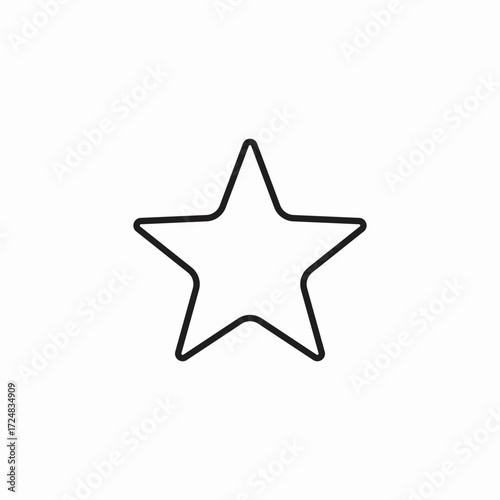 simple outline star icon sign vector