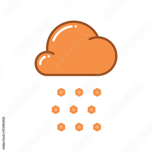 hail icon vector design template elegant style