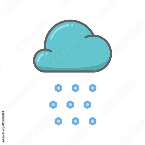 hail icon vector design template elegant style