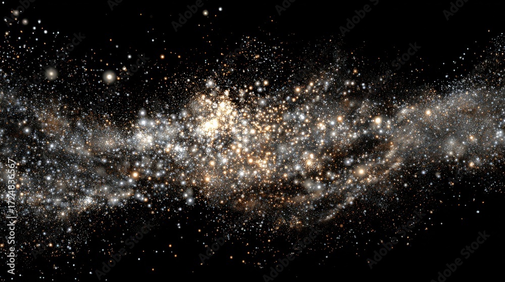 Obraz premium Swirling Cosmic Cluster Showcasing Stars and Galaxies in Deep Space at High Resolution Enhancing the Beauty of the Universe