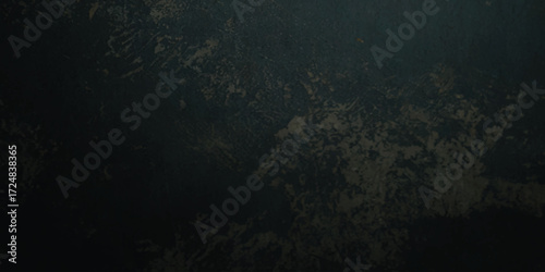 Grunge textured wall background with distressed dark blue, black, and tan tones for abstract design and creative use.