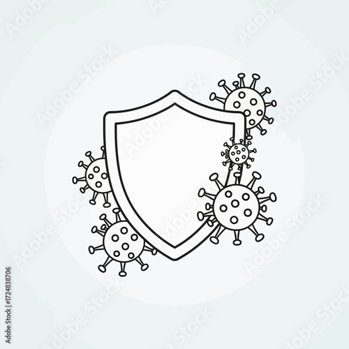 Immunity Shield Coronavirus Protection Icon