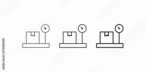 package weight scale icon sign vector