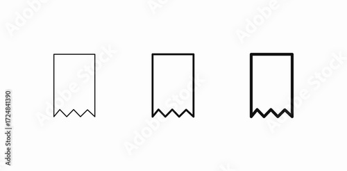receipt paper icon icon sign vector