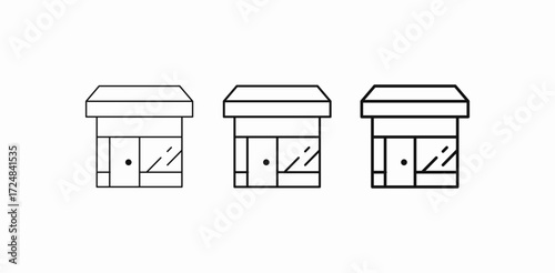 small shop store icon sign vector