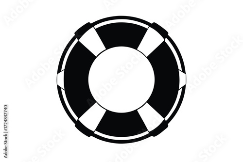 lifebuoy vector icon silhouette