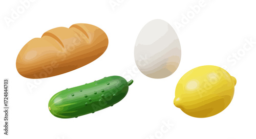 Festive Christmas pattern with red and green ornaments on white background.