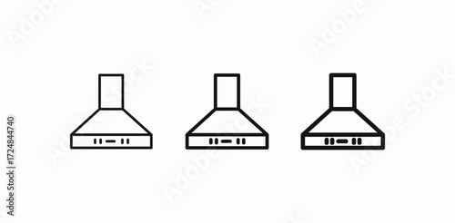 kitchen ventilation hood icon sign vector