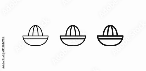 manual citrus juicer icon sign vector