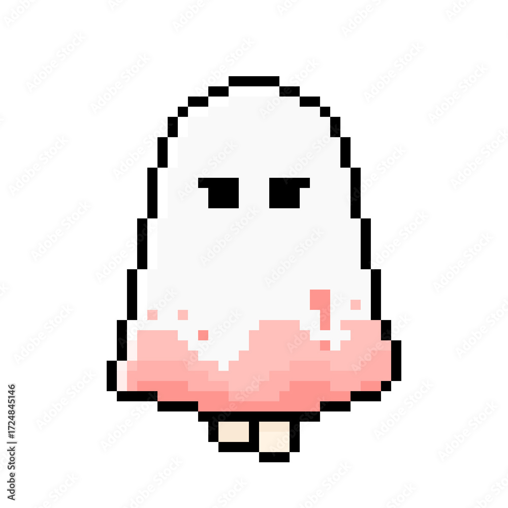 Obraz premium ピクセルアートなメジェド、シーツのお化け⭐︎PNG