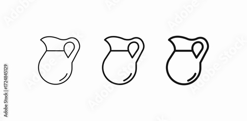 simple water pitcher icon sign vector