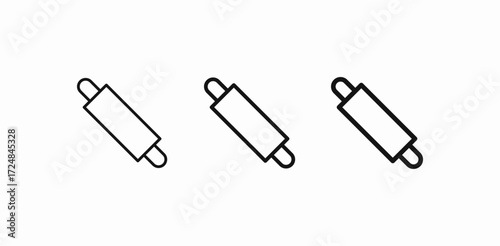 three rolling pins icon sign vector