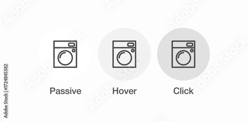top loading washing machine icon sign vector