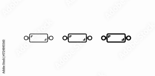 wooden rolling pin icon sign vector