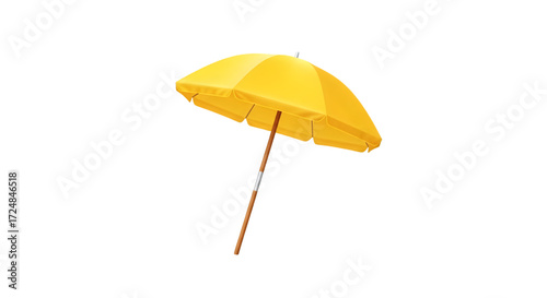 yellow umbrella isolated on white