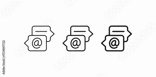 message communication chat icon sign vector