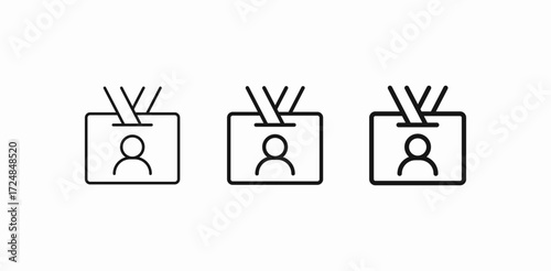 user id badge icon sign vector