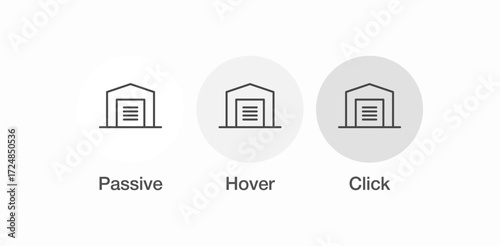 building with door icon sign vector