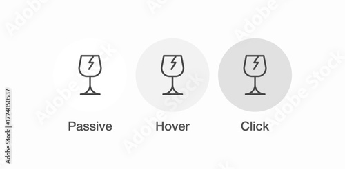 broken wine glass icon sign vector