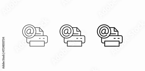 email document printer icon sign vector