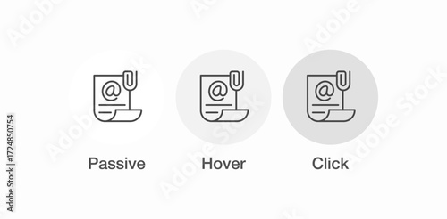 email document attach icon sign vector