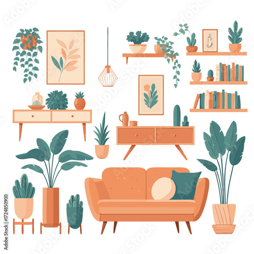 Home decor collection illustration