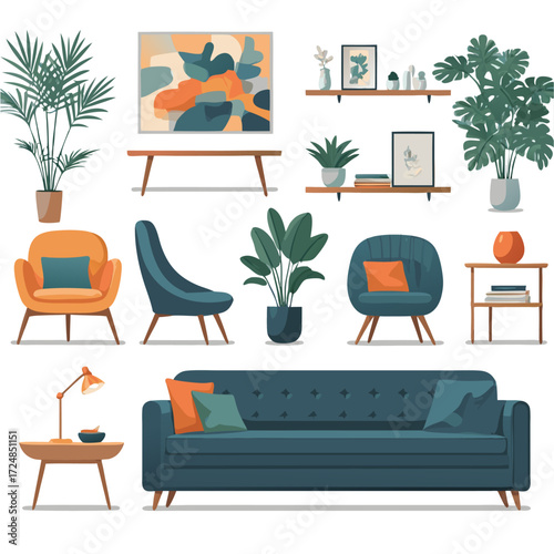 Modern interior design elements