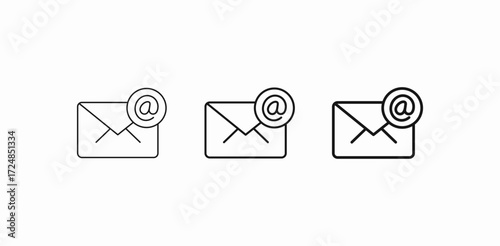 incoming email message icon sign vector