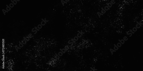 Abstract dark black background with grunge texture. black concrete wall background, old cement stone texture. Dark Grunge Backdrop with Black Wall Pattern Chalk rubbed out on blackboard background.