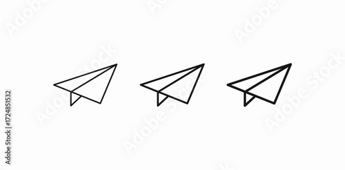 paper plane send icon sign vector