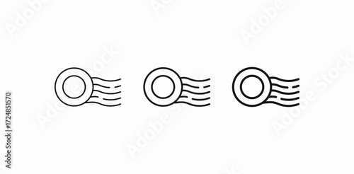 postage stamp delivery icon sign vector