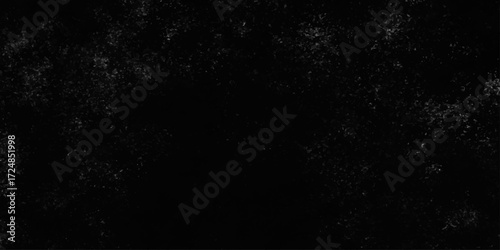 Abstract dark black background with grunge texture. black concrete wall background, old cement stone texture. Dark Grunge Backdrop with Black Wall Pattern Chalk rubbed out on blackboard background.