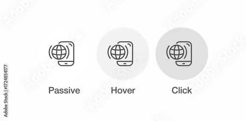 mobile globe network icon sign vector