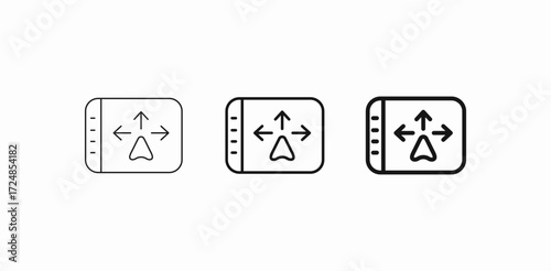 mobile navigation device icon sign vector