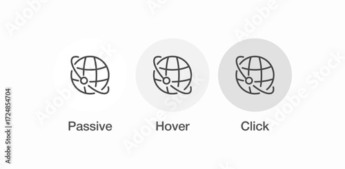spinning globe network icon sign vector