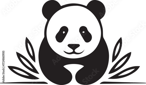 A panda vector art illustration