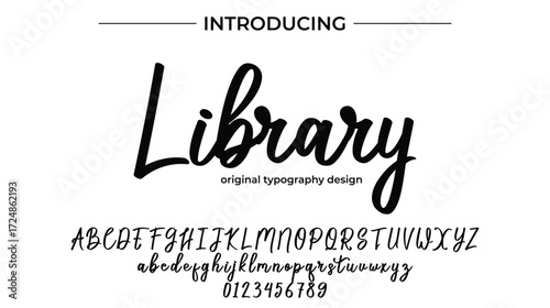 Library - Elegant Script Font for Smooth Handwritten Design and Creative Typography