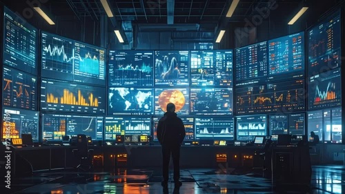 Data analytics center showcasing real-time statistics with centralized monitoring and expert
