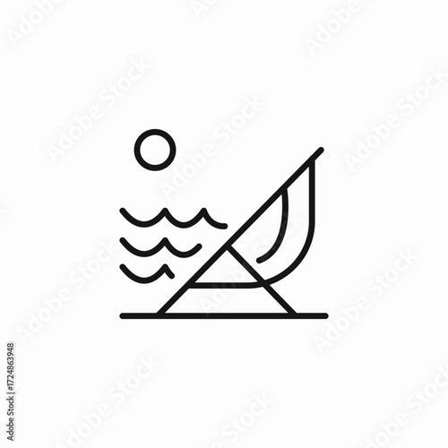beach lounge icon icon sign vector