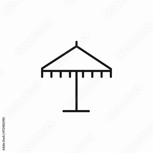 beach umbrella parasol icon sign vector