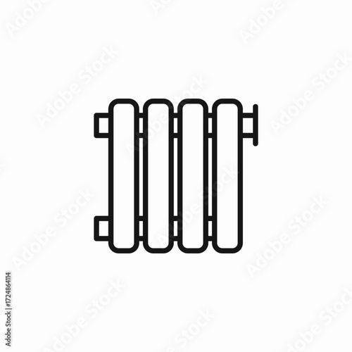 classic heating radiator icon sign vector